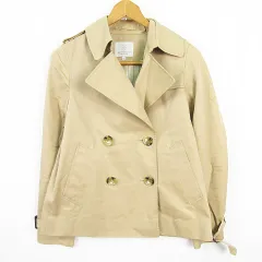 B&Y ユナイテッドアローズ BEAUTY&YOUTH ビューティー&ユース トレンチ コート ジャケット ショート丈 コットン S ベージュ kz14325