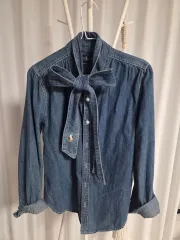 ラルフローレン デニム リボン ブラウス