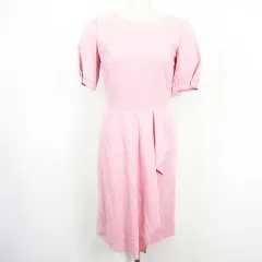 ダーマコレクション dama collection ワンピース 膝下丈 半袖 5AR 毛 ピンク 小さいサイズ kz13498
