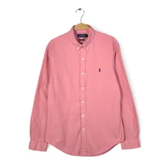 ラルフローレン ボタンダウンシャツ ツィール スリムフィット ワンポイントロゴ 長袖シャツ RALPH LAUREN サイズM 古着 CA1541