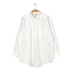 90s ブルックスブラザーズ USA製 オックスフォードシャツ ボタンダウン 長袖シャツ BROOKS BROTHERS サイズL相当 古着 CA1542