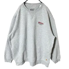 2XL グレー カーハート ストリート ワーク アウトドア オーバーサイズ トレーナー プリント スウェット レディース ユニセックス メンズ 古着 長袖 CHM