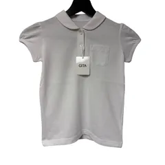 GITA パフスリーブ 半袖 ポロシャツ 120 ホワイト 千趣会 / ベルメゾン 胸囲 57〜63【C465】