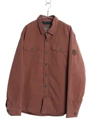 エディーバウアー 裏 フリース シャツ ジャケット メンズ L / コットン ナイロン ストレッチ ライナー付き ブルゾン 長袖シャツ シンプル