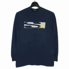 ステューシー STUSSY オールドステューシー 90S アメリカ製 ロングスリーブ ロンT Tシャツ カットソー 長袖 S ネイビー 紺