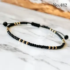 482 ビーズ　ガラス　ブレスレット　ハンドメイド