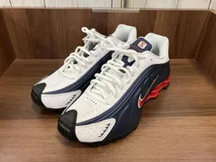 NIKE ナイキ スニーカー ホワイト HQ1988-400 Shox R4 USA ショックス ネイビー レッド ローカット  メンズ 27.5cm 現品のみ 付属品無し