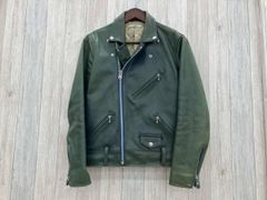 希少/美品 TOKYO PUNKER ダブルライダースジャケット グリーン 本革