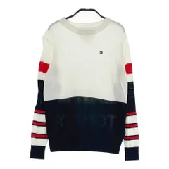 サイズ：S TOMMY HILFIGER GOLF トミー ヒルフィガーゴルフ  ニット セーター ボーダー柄 ホワイト系 [240101609148] ゴルフウェア レディース ストスト