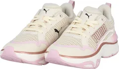 プーマ PUMA SOFTRIDE ディバイン メタル ウィメンズ ホワイト レディース シューズ スニーカー 運動靴 ジム 通勤 通学 ランニング ジョギング クッション性  31016704 ALPINESNOW-WARMWHITE