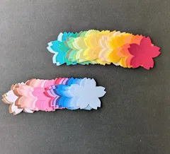 クラフトパンチ カール メガジャンボサイズ 桜 さくら 花  はな 84色84枚