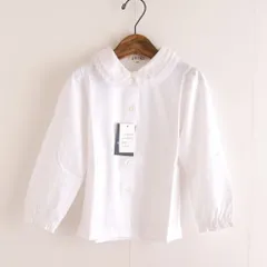 日本製　白レース襟ブラウス　　入学式やフォーマルならこれ！　　入園入学準備！キッズサイズ：110/130/150　　新品　　☆おまとめ買い対応可能