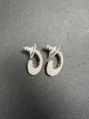 1519 SWAROVSKI スワロフスキー フープ ピアス クリスタルガラス