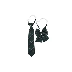 【新品】 [FASELE] ネクタイ リボンタイ 2点セット スクールリボン キャンパス コスパ最高 制服 リボン ボウタイ 蝶ネクタイ 蝶結び 調節可能 ストライプ 学生服 小物 DK JK 女子 中学生 高校生 多色 1