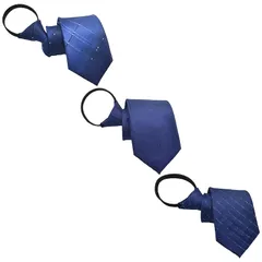 【新品】 [潤木社] ワンタッチネクタイ 3本セット 3秒装着 人気 カジュアル 無地 簡単 おしゃれ 礼服 入学式 成人式 卒業式 就活 紳士 結ばないネクタイ 洗える (3pcs NO1) (3pcs NO1) 0