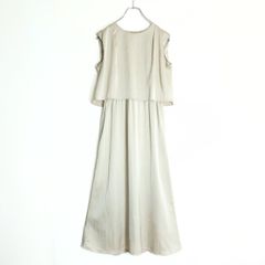 値下げ！ルクールブラン リネンライクオールインワン モカ 38未着用 