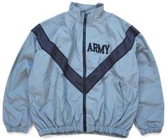 デッドストック★00s 米軍 U.S.ARMY ロゴ刺繍 IPFU ナイロンジャケット S-R★PFU ミリタリー フィジカル トレーニング オールド