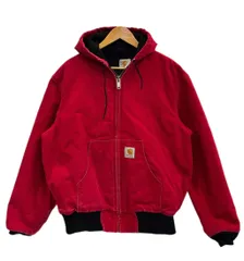カーハート Carhartt 80s 90s USA製 星タグ アクティブジャケット ダック地 赤 ヴィンテージ ジャケット レッド Lサイズ 101MT-5908