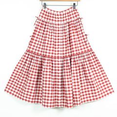 美品】POPPY あさぎーにょ ギンガムチェック ティアードフリルスカート