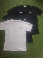 モンクレール 半袖 Tシャツ ブラック/ホワイト (2個在庫あり)(来週までこの価格)