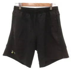 アンダーアーマー UNDER ARMOUR パンツ L 黒 ブラック ショート丈 ゴムウエスト サイドメッシュ切り替え ECF001 /KR ■ECF001