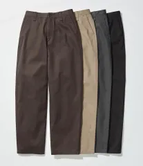 76サイズ/サイズ表添付) UNIQLO U ワイドフィット チノパンツ - ダークグリーン