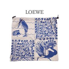 LOEWE ロエベ 巾着 ポーチ バッタ 鳥 ナチュラル - メルカリ