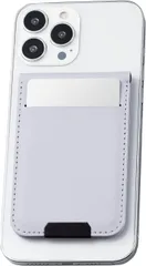 0129 エレコム スマホスタンド カードケース Magsafe (マグセーフ) iPhone用 マグネット取り付け フリーアングル カードポケット付き 【iPhone14/13/12シリーズ対応】 ラベンダー AMS-BPDSFPU