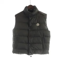モンクレール MONCLER ベスト ダウン ジップアップ ロゴ 2 S チャコールグレー ■GY18 /MQ