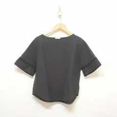 DES PRES (36) 日本製 リネンナイロンストレッチ ハーフスリーブブラウス プルオーバー トップス デプレ カットソー 22012201304 トゥモローランド J7-31のサムネイル