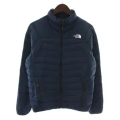 ザノースフェイス THE NORTH FACE サンダー ジャケット Thunder Jacket ダウンジャケット アウター ナイロン ジップアップ ロゴ プリント M 紺 ネイビー NY81712 /XZ ■GY42