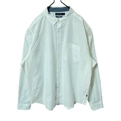 2XL ノーティカ  ボタンダウン ホワイト 白 無地 シンプル 単色 シャツ レディース ユニセックス メンズ 古着 長袖 CHM
