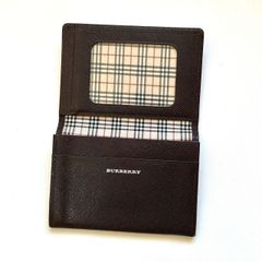 サ*ナ様 未使用 バーバリー BURBERRY 名刺入れ カードケース 茶 レザ