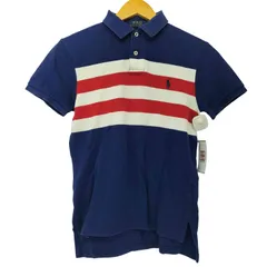 ポロラルフローレン POLO RALPH LAUREN CUSTOM FIT ポニー刺繍 マルチカラー ボーダー ポロシャツ メンズ import：XS 