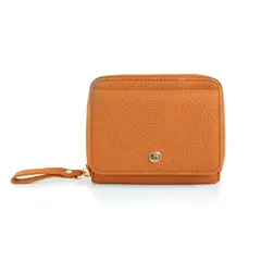 [バルコス] ＜ポンテ ピッコラ＞ TV通販で人気 島田秀平さん 蛇腹 コンパクトウォレット ミニ財布 カードケース 二つ折り財布 小銭入れ オレンジ 0