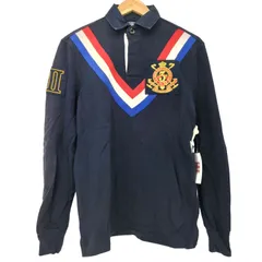 ポロバイラルフローレン Polo by RALPH LAUREN トリコロール エルボーパッチ ラガーシャツ メンズ import：XS 