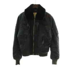 アルファインダストリーズ ALPHA INDUSTRIES B-15 フライトジャケット 黒 ブラック フェイクファー ワッペン /PP ■GY12