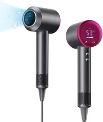 ドライヤー 大風量 【40m/s高風速】 ヘアドライヤー 速乾 美髪 1400W 高速ドライヤー 高濃度マイナスイオン 4段階温度調節&3段階風速 温度&風速表示 AIスマート温度制御 温冷風ワンタッチ切替 スマートメモリー機能 サロン級仕様 ヘアケア