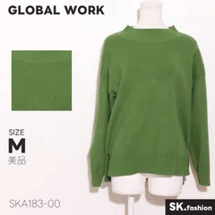 美品 GLOBAL WORK トップス ニット　長袖　スリット　バックロング　オフショルダー