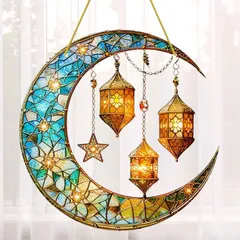 オーナメント　ムーン　サンキャッチャー　モチーフ　月　灯　明かり　ライト　飾り