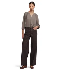 エヌワイディージェイ レディース ボトムス デニムパンツ ワイドレッグ コート ジーンズ NYDJ Coated Teresa Wide Leg Jeans Coated Peppercorn Coated ブラック