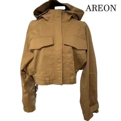 AERON　アーロン　クロップド丈フーディージャケット　ハンガリーブダペスト　キャメル 　【袖ボタン片方欠落あります】