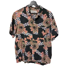    NOMA t.d. ノーマティーディー ペイズリー×チェッカー 総柄シャツ サイズ3（L相当）【Z1815】