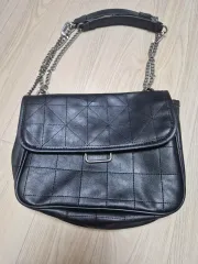 キルティングチェーンブラックショルダーバッグ ZARA