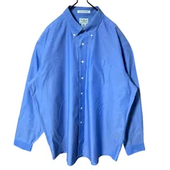 XL エルエルビーン  ボタンダウン オーバーサイズ 無地 シンプル 単色 ブルー 青 シャツ レディース ユニセックス メンズ 古着 長袖 CHM