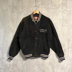 【希少】コンバース オールレザー スタジャン 黒 M 豚革 刺繍 背ロゴ 90s 美濃屋 ALL STAR ストリート ヴィンテージ 本革 ジャケット ブルゾン ブラック ビンテージ アメカジ 古着 ヒップホップ 00s y2k スエード スタジアムジャンパー