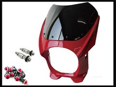 ビキニカウル 180φ レッド M8取付けボルト/スクリーンボルトシルバー