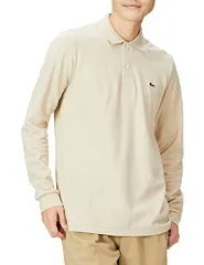 新品 [ラコステ] ポロシャツ [公式] 長袖 リブ カラ-ポロシャツ L1313 (杢・長袖) メンズ ナチュラル 3