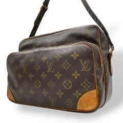 ルイ・ヴィトン LOUIS VUITTON モノグラム ナイル ショルダーバッグ クロスボディ 斜め掛け可 PVC レザー ブラウン 茶色 ヴィンテージ ビンテージ クラシック エレガント 大容量 通勤 通学 お出かけ ユニセックス 鞄 カバン D
