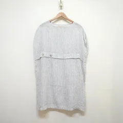 FLW fog linen work リネン 麻100 ストライプワンピース チュニック フォグリネンワーク リトアニア製 J7-183